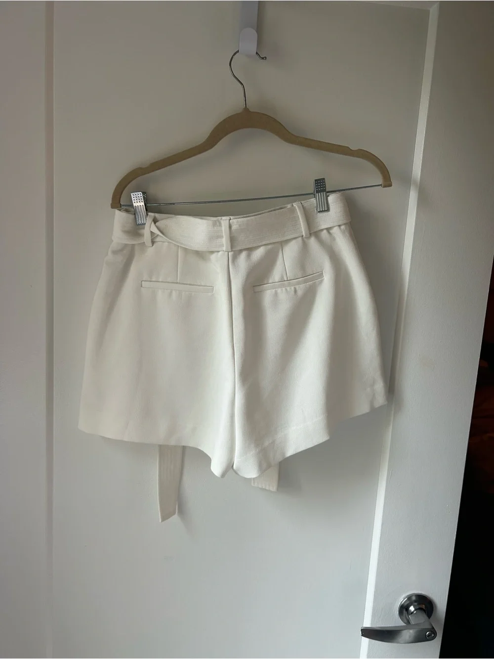 Nine West High-Waist Tie-Belt Shorts